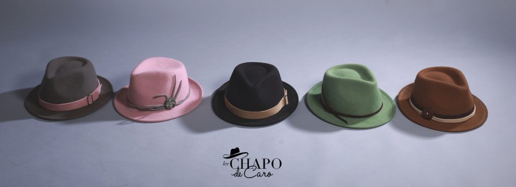 antonio, chapeau d'hiver en feutre gris marron ou vert par Les Chapo de Caro à Orléans