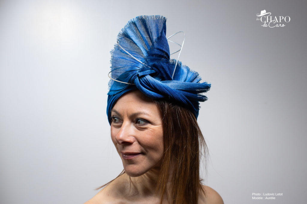 LesChapodeCaro-Dido-Turban bleu en fibre banane