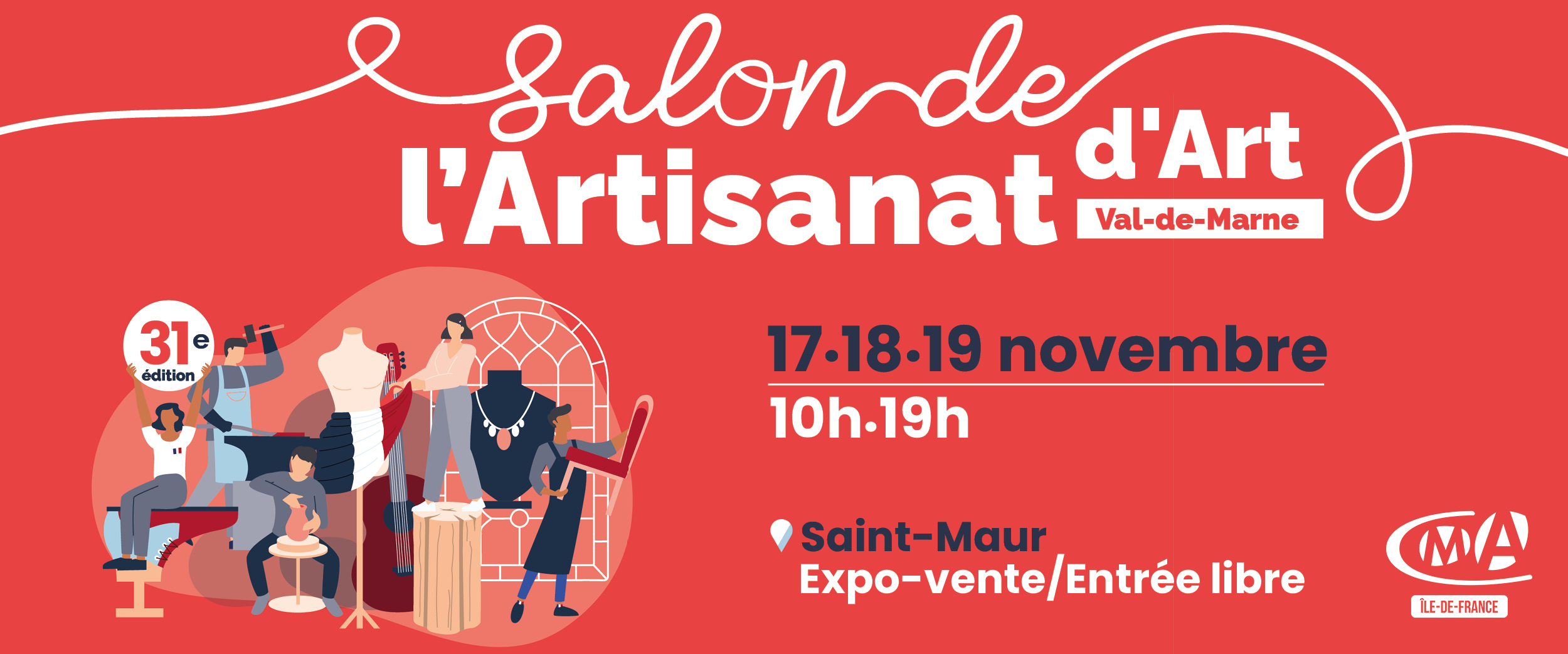 Salon de l’Artisanat d’Art du Val de Marne : 17-18-19 nov 2023